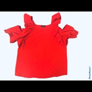 Love J cold shoulder ruffle blouse